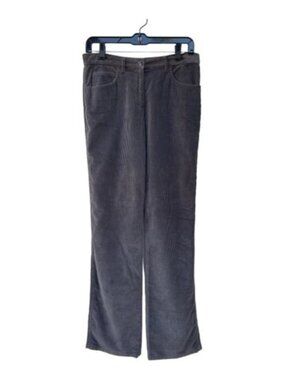 Armani Collezioni Gray Corduroy Straight Leg Pants Women's Size 6 Vintage